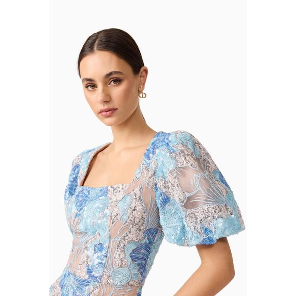 Elliatt Leoni Sequined Puff Sleeve Mini Dress - Picture 6 of 10